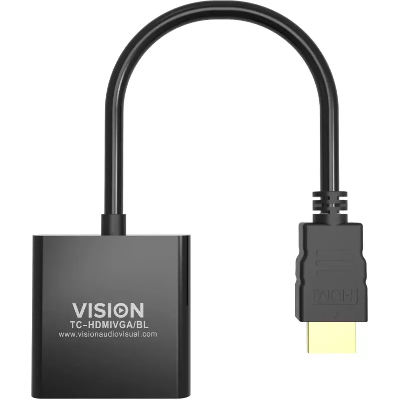 Αντάπτορας καλωδίου βίντεο Vision TC-HDMIVGA/BL