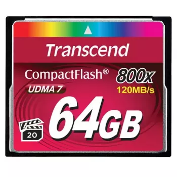Μνήμη Flash Transcend 64 GB CompactFlash 800x TS64GCF800