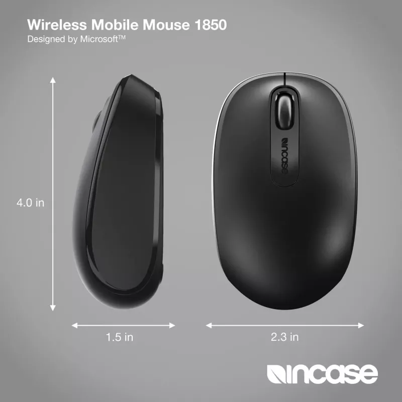 Incase Designed by Microsoft Wireless Mobile 1850 Ποντίκι ταξιδιού αμφίχειρο RF Wireless οπτικό