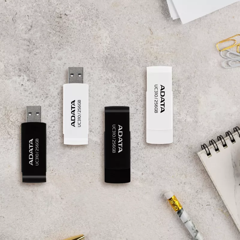 ADATA UC310 μονάδα flash USB 256 GB, USB-A 3.2 Gen 1, λευκή