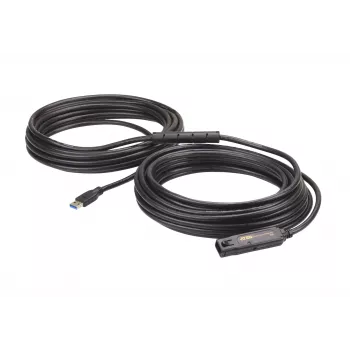 ATEN 15 m Καλώδιο επέκτασης USB3.2 Gen1, 15 m, USB A, USB A, USB 3.2 Gen 1 (3.1 Gen 1), 5 Gbit/s, Μαύρο