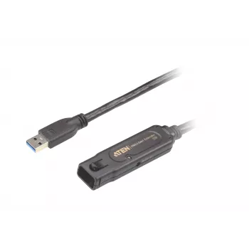 ATEN 15 m Καλώδιο επέκτασης USB3.2 Gen1, 15 m, USB A, USB A, USB 3.2 Gen 1 (3.1 Gen 1), 5 Gbit/s, Μαύρο