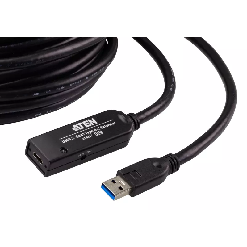 ATEN Καλώδιο επέκτασης USB 3.2 Gen1 10m USB A σε USB C Μαύρο