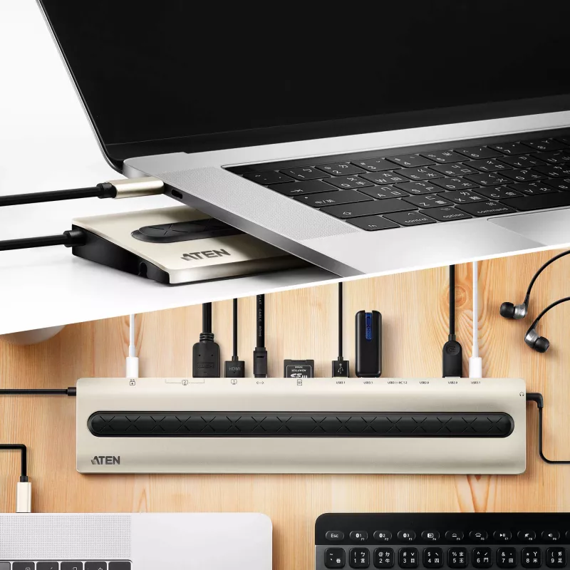 ATEN USB-C Multiport-Dock με Power Pass-Through