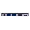 ATEN USB-C Travel Dock με διέλευση ρεύματος, Universal, USB Type-C, Μαύρο, Ασημί