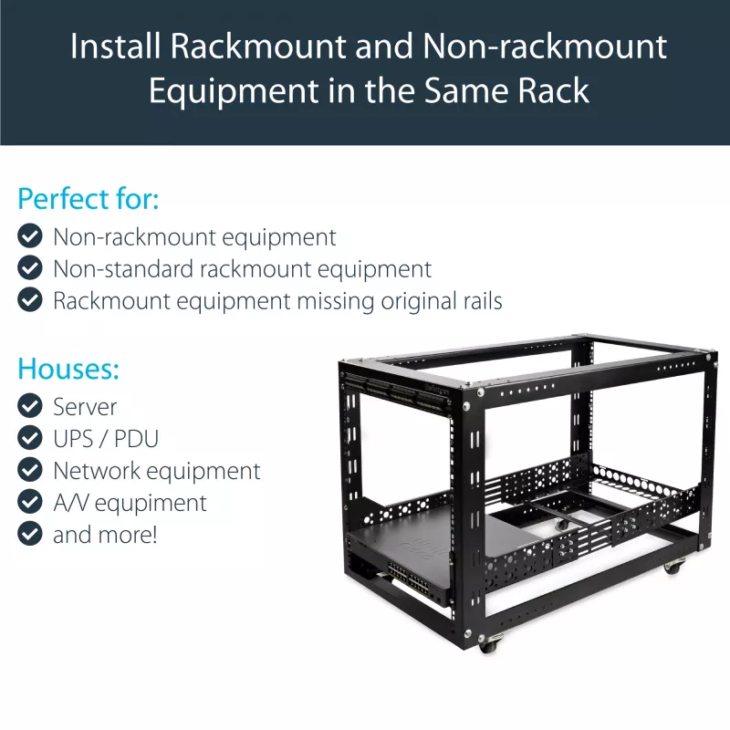 StarTech.com 3U σταθερές 19-ιντσών Universal-Server-Rackschienen με ρυθμιζόμενο βάθος