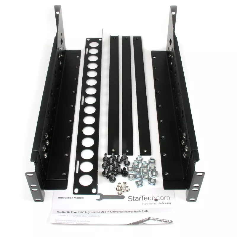 StarTech.com 3U σταθερές 19-ιντσών Universal-Server-Rackschienen με ρυθμιζόμενο βάθος