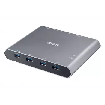ATEN 2-Port 4K DisplayPort USB-C KVM Dock Switch με Power Pass-through