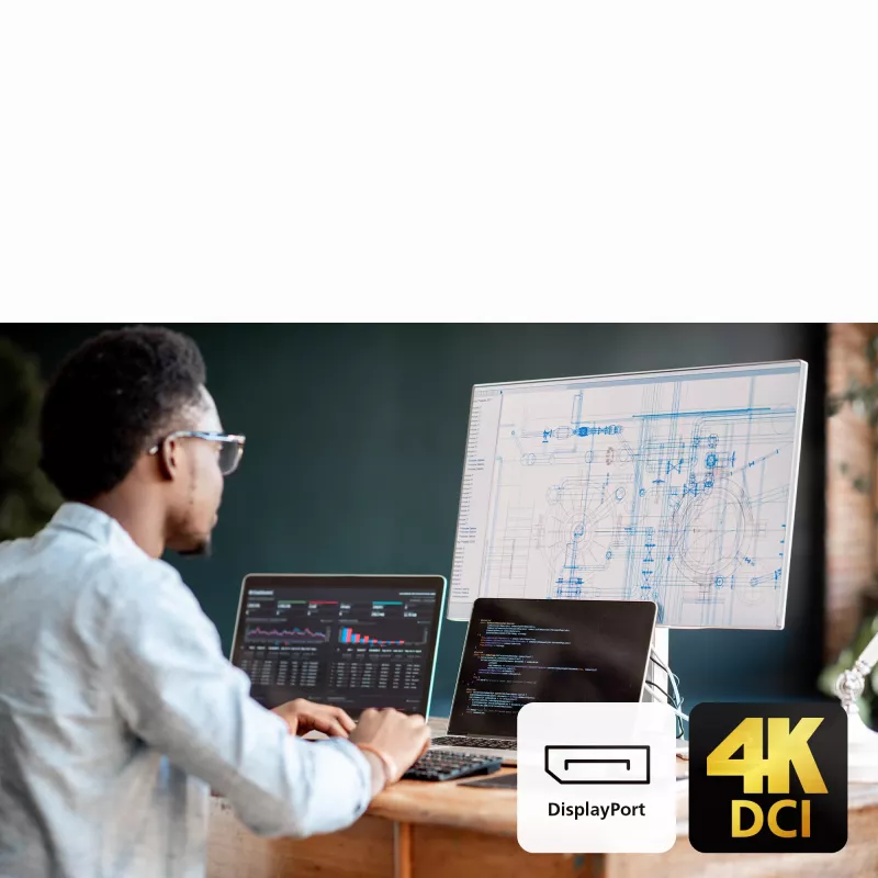 ATEN 2-Port 4K DisplayPort USB-C KVM Dock Switch με Power Pass-through