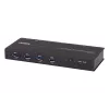 ATEN 4-Port USB 3.1 Gen1 Βιομηχανικό Switch, 5 Gbit/s, μαύρο, μέταλλο, 0 - 50 °C, -20 - 60 °C, 0 - 80%