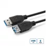Microconnect USB3.0AAF05B καλώδιο προέκτασης USB 3.2 Gen 1, USB-A (αρσενικό) σε USB-A (θηλυκό), 0,5 m, μαύρο