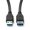 Microconnect USB3.0AAF05B καλώδιο προέκτασης USB 3.2 Gen 1, USB-A (αρσενικό) σε USB-A (θηλυκό), 0,5 m, μαύρο