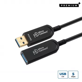 Microconnect USB3.0AAF20AOP Καλώδιο USB USB 3.2 Gen 1 (3.1 Gen 1) 20 m USB A μαύρο