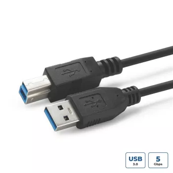 Microconnect USB3.0AB05B Καλώδιο USB USB 3.2 Gen 1 (3.1 Gen 1) 0,5 m USB A USB B μαύρο
