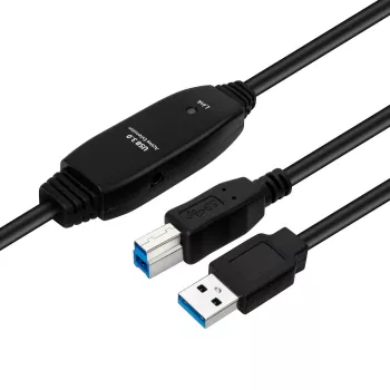 Microconnect Active USB3.0 A-B 7m M-M Μαύρο καλώδιο 5 Gbit/s