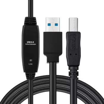 Microconnect Active USB3.0 A-B 7m M-M Μαύρο καλώδιο 5 Gbit/s