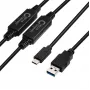 Microconnect USB3.1CA10AMP Καλώδιο USB USB 3.2 Gen 1 (3.1 Gen 1) 10 m USB C USB A μαύρο