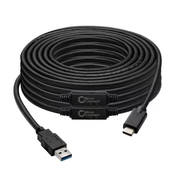 Microconnect USB3.1CA10AMP Καλώδιο USB USB 3.2 Gen 1 (3.1 Gen 1) 10 m USB C USB A μαύρο