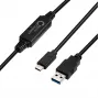 Microconnect USB3.1CA5AMP Καλώδιο USB USB 3.2 Gen 1 (3.1 Gen 1) 5 m USB C USB A μαύρο