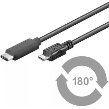 Microconnect USB3.1CAMIB1 Καλώδιο USB USB 2.0 1 m USB C Micro-USB B μαύρο
