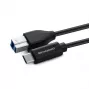 Microconnect USB3.1CB5 Καλώδιο USB USB 3.2 Gen 1 (3.1 Gen 1) 5 m USB C USB B Μαύρο