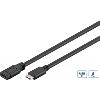 Microconnect USB3.1CC1.5EX Καλώδιο USB USB 3.2 Gen 1 (3.1 Gen 1) 1,5 m USB C Μαύρο