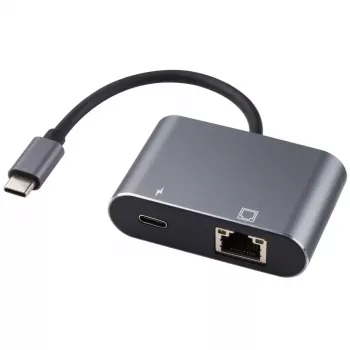 Microconnect USB3.1CETHPDBA Προσαρμογέας καλωδίου Προσαρμογέας USB C RJ-45 Μαύρο