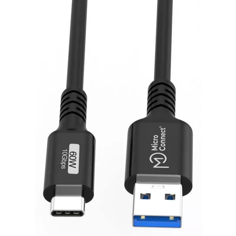 Καλώδιο USB Microconnect USB3.2AC2 2m USB C USB A 10 Gbit/s Μαύρο