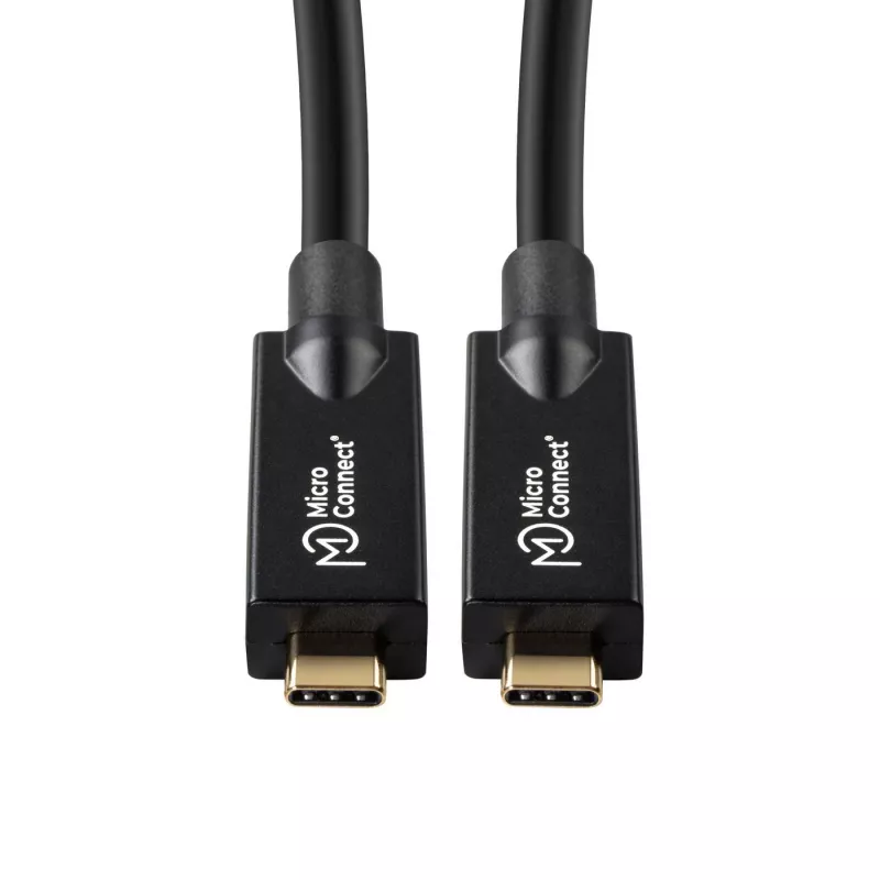 Microconnect USB3.2CC10OP υβριδικό ενεργό οπτικό καλώδιο USB-C σε USB-C, USB 3.2 Gen 2, 10 m, 4K 60 Hz, μαύρο