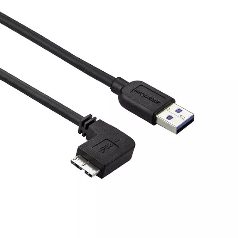 StarTech.com Λεπτό καλώδιο Micro-USB 3.0 – M/M – Micro-USB με γωνία αριστερά – 1 m (3 ft)