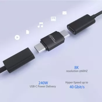 Microconnect USB4-CC-240W Καλώδιο USB 0 m USB-C μαύρο