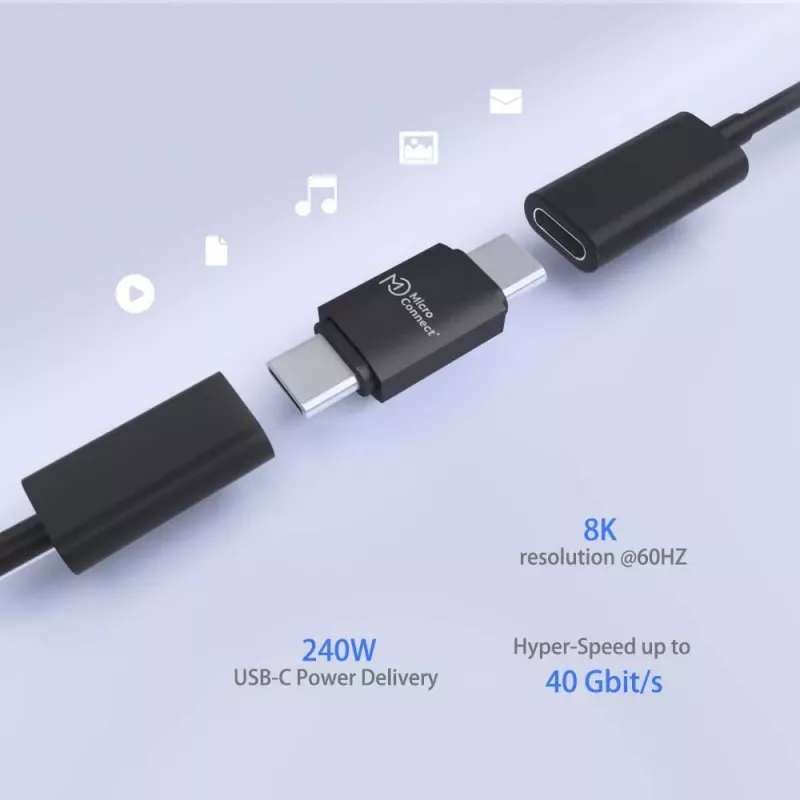 Microconnect USB4-CC-240W Καλώδιο USB 0 m USB-C μαύρο