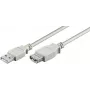 Microconnect USBAAF01 Καλώδιο USB USB 2.0 0,1 m USB A γκρι