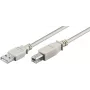 Microconnect USBAB2 Καλώδιο USB USB 2.0 1,8 m USB A USB B λευκό