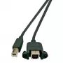 Microconnect USBABF1PANEL2 Καλώδιο USB USB 2.0 1,8 m USB A USB B μαύρο