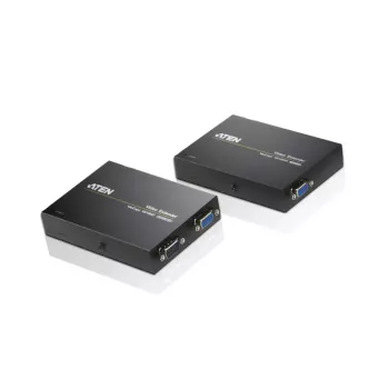 ATEN VGA Over Cat5e/6 Video Extender 150 μέτρα, 1920 x 1200 pixels, AV-πομπός & δέκτης, 150 m, Ενσύρματο, Μαύρο