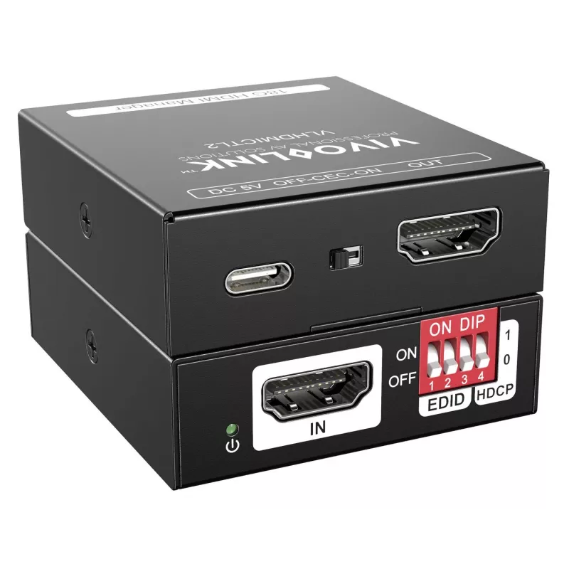 Vivolink VLHDMICTL2 εξομοιωτής EDID 3840x2160 18 Gbit/s μαύρο