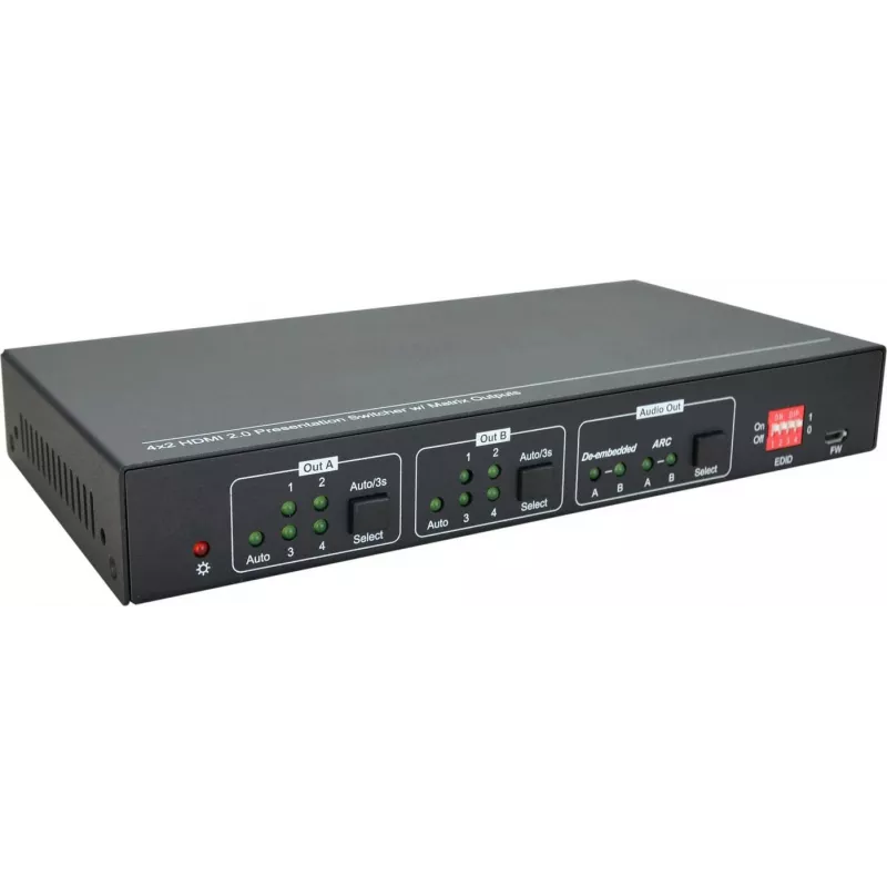 Vivolink VLHDMIMAT4X2RS διακόπτης matrix διακόπτης matrix κλιμάκωσης 7,5 W
