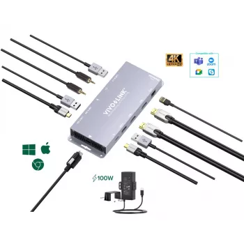 Προσαρμογέας γραφικών USB Vivolink VLUSBCHUB3 με υποστήριξη πολλαπλών οθονών