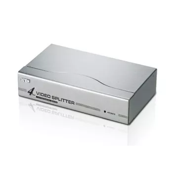 ATEN Διαχωριστής βίντεο VGA 4 θυρών (350 MHz), VGA, 4x VGA, 1920 x 1440 Pixel, Ασημί, Μέταλλο, 30 m
