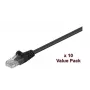 Microconnect V-UTP501SVP Καλώδιο δικτύου Μαύρο 1 m Cat5e U/UTP (UTP)