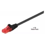 Microconnect V-UTP601SVP Καλώδιο δικτύου Μαύρο 1 m Cat6 U/UTP (UTP)