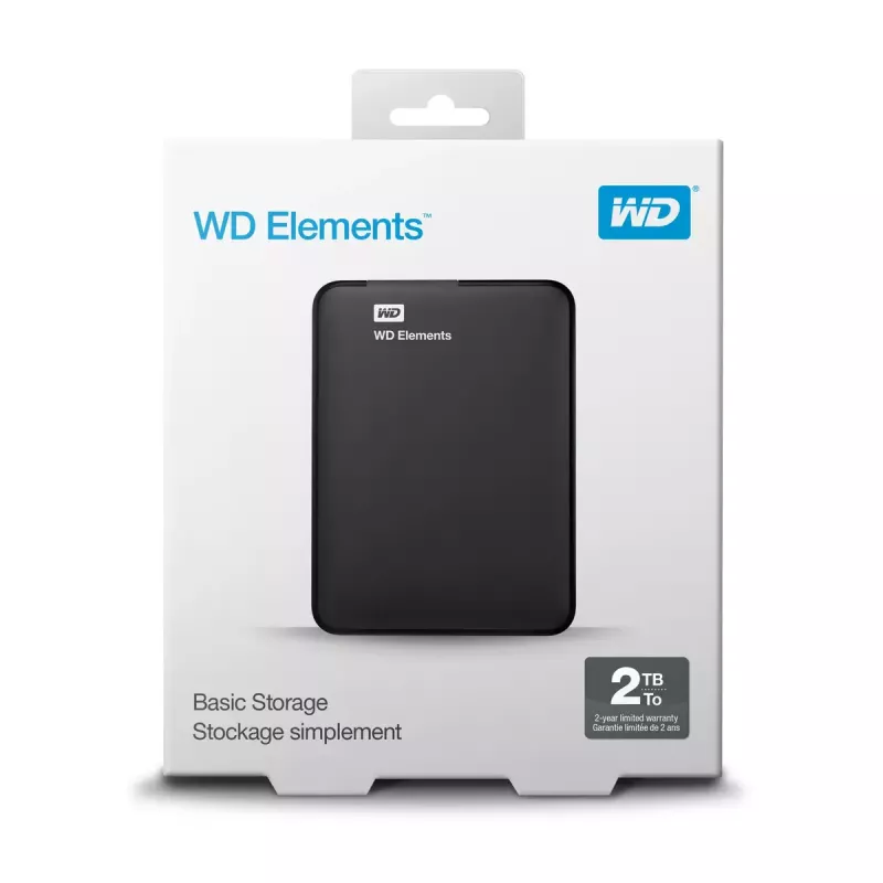 WD Elements Portable WDBU6Y0020BBK εξωτερικός σκληρός δίσκος 2 TB, 2,5 ίντσες, USB 3.0, μαύρος