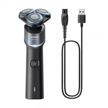 Ηλεκτρική ξυριστική μηχανή Philips Shaver 5000X Σειρά X5006/00 — 3 περιστρεφόμενες κεφαλές, υγρή & στεγνή χρήση, 50 λεπ. μπαταρία, γρήγορη φόρτιση USB-C