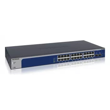 NETGEAR XS724EM Managed L2 10G Ethernet (100/1000/10000) 1U μπλε, γκρι