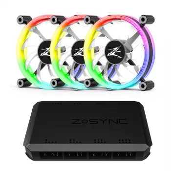 Zalman ZM-LF120A3 Σύστημα ψύξης υπολογιστή Ανεμιστήρας κουτιού υπολογιστή 12 cm Μαύρο, Λευκό