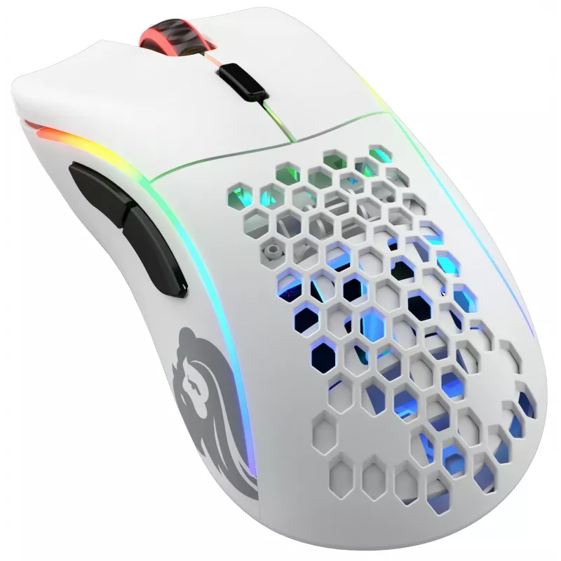 Glorious Gaming Glorious Model D Wireless - Ματ λευκό, Δεξιόχειρας, RF Wireless, 19000 DPI, Λευκό
