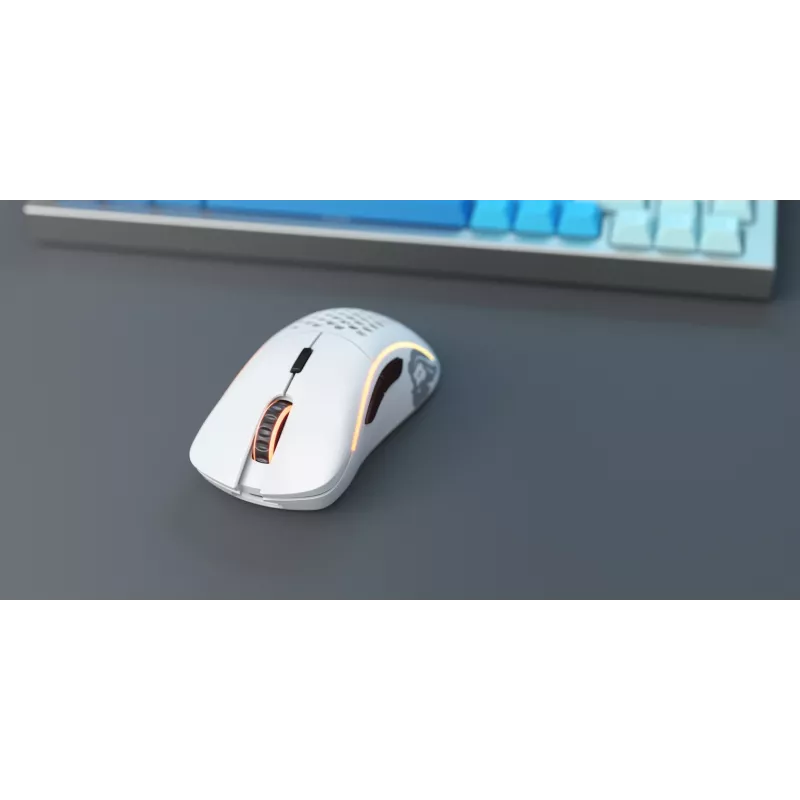 Glorious Gaming Glorious Model D Wireless - Ματ λευκό, Δεξιόχειρας, RF Wireless, 19000 DPI, Λευκό