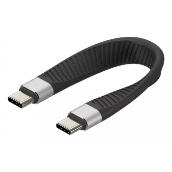 Καλώδιο USB Techly ICOC-USBC-FL-U4 USB4 Gen 2x2 0,124 m μαύρο