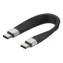 Καλώδιο USB Techly ICOC-USBC-FL-U4 USB4 Gen 2x2 0,124 m μαύρο